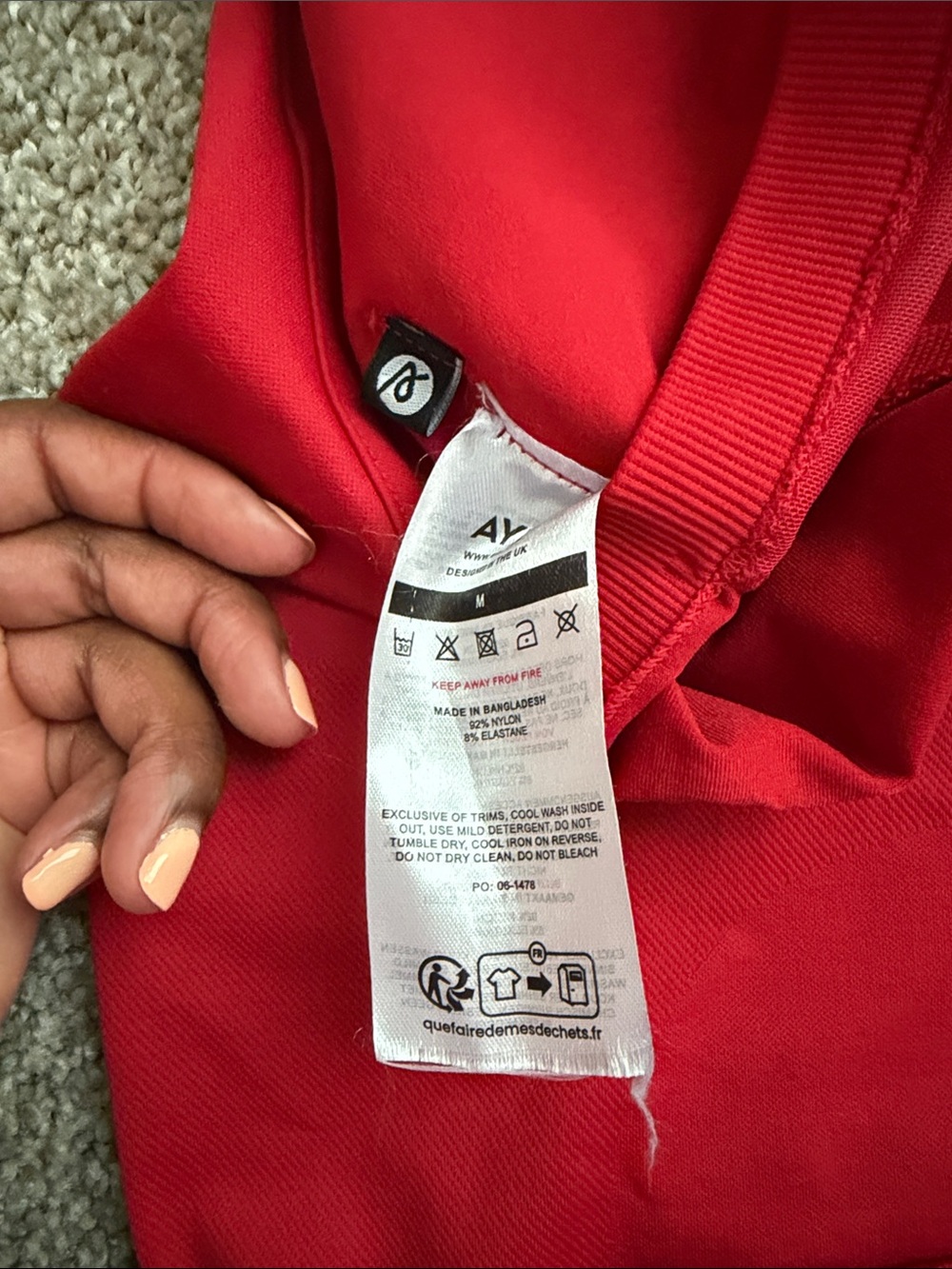 AYBL Red Seamless Crop Bra and High-Waist Leggings - Picture 4 of 5